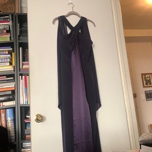 Evening Cocktail Dinner Purple Dress Gown